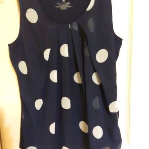 New York Company blouse. BLUE and White  Size S